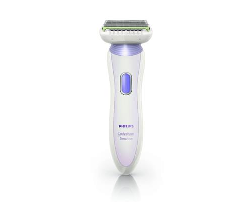 PHILIPS Depilatore Philips Double Contour Ladyshave HP6366 ricaricabile wet & dry bianco